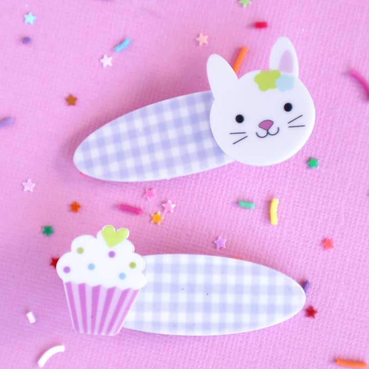 Lauren Hinkley Australia - Wholesale Hair clip – Child - Tea Party Cupcake Bunny Hair Clips0