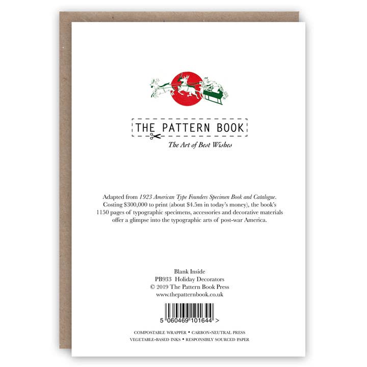 The Pattern Book - Vente Cartes de Noël - Carte saisonnière Holiday Decorators1