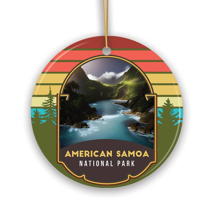 OrnamentallyYou - Wholesale Ornament - American Samoa National Park Retro Style Ornament2