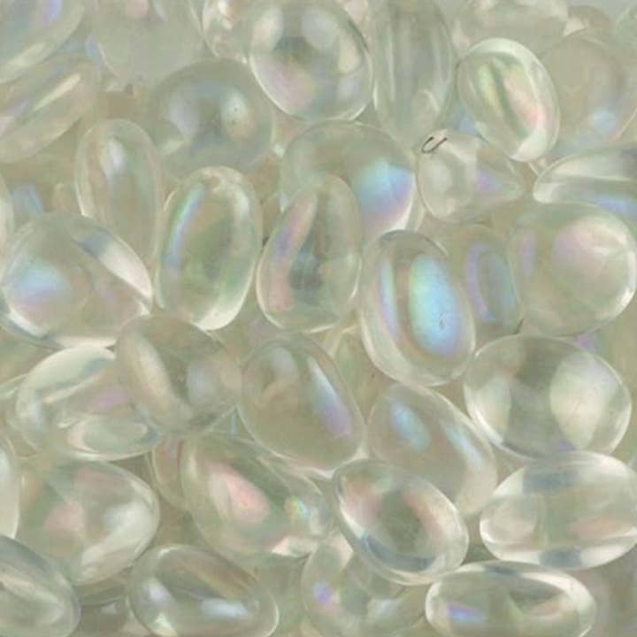 Cristal Ángel Aura blanco Brasil A+ (piedra rodada) para venta al por mayor de La Boîte à Cailloux