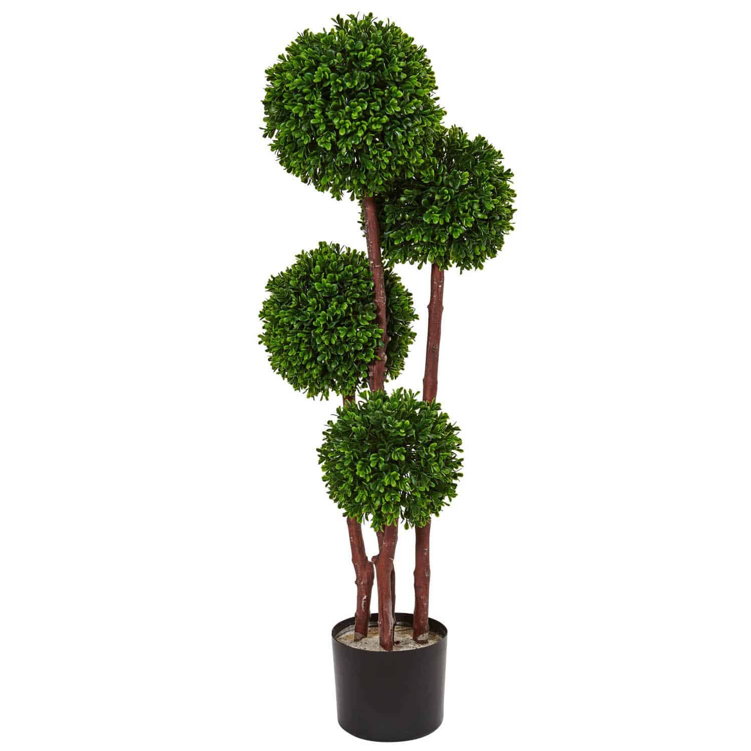 Silk Flower Depot - Wholesale Artificial Plant - 3’ Boxwood Topiary Tree UV Resistant (Indoor/Outdoor)0