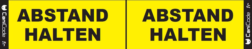 AniCode - Wholesale Pet Collar Charm - Dog - Scratch front/back CaniCode® KEEP YOUR DISTANCE1