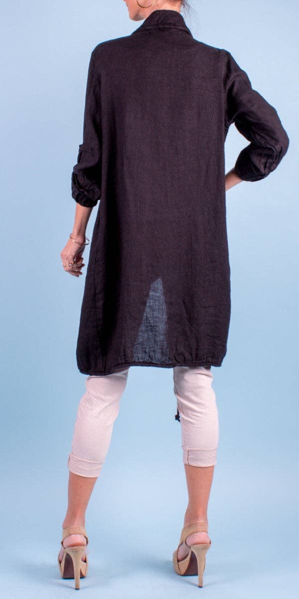 Gigi Moda - Wholesale Jacket - Women's - Shawl Style Long Linen Jacket14