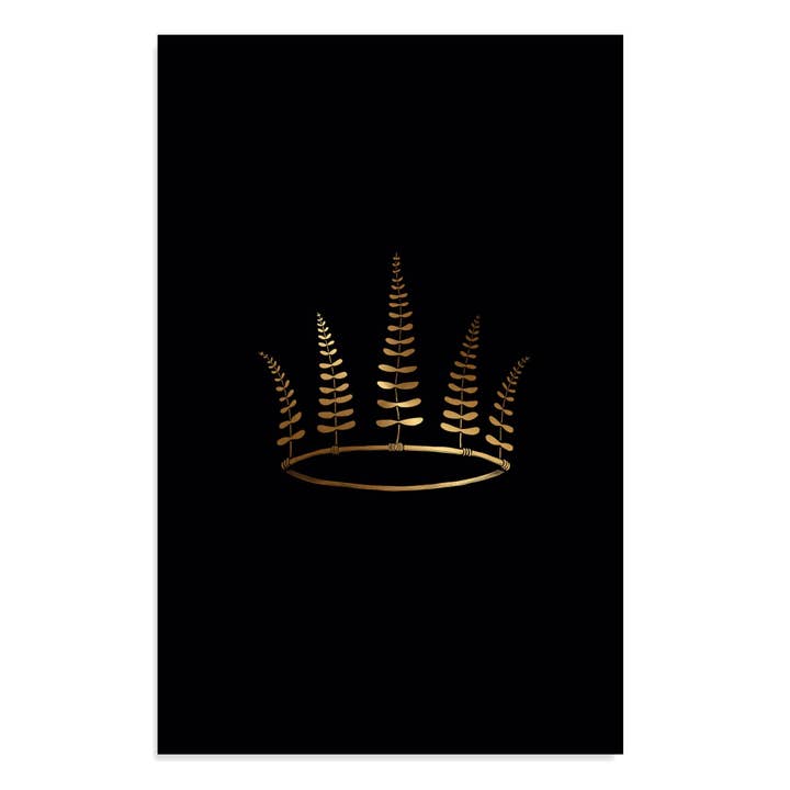 Fern Crown Foil-Stamped Art Print for wholesale by The Good King Paper Co