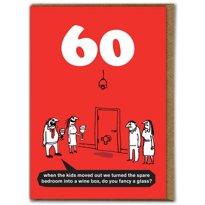 brainbox candy - Wholesale Birthday Card - Funny 60th Birthday Card Wine Box By Modern Toss