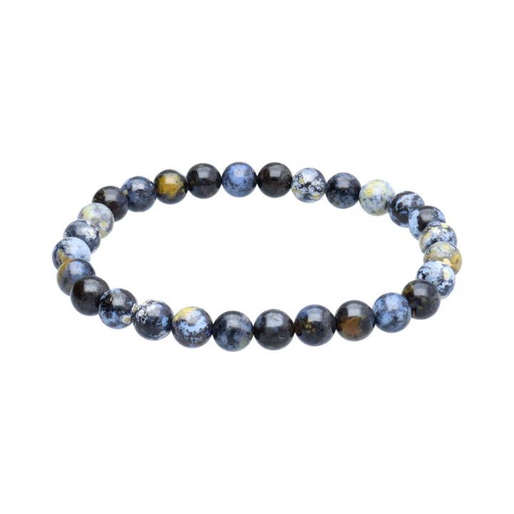 6mm ocean blue jasper bracelet for wholesale by Vives de la Cortada S.L