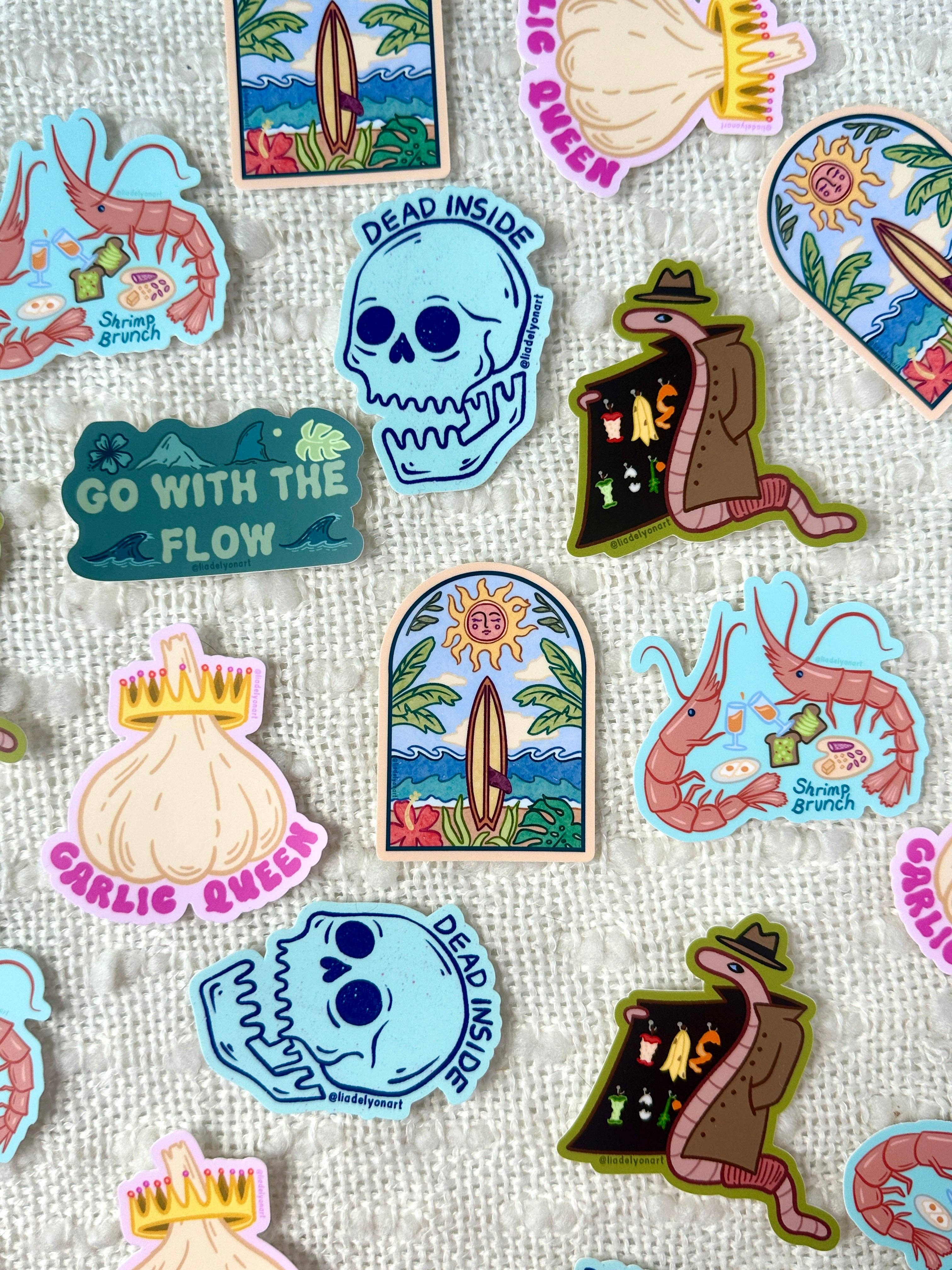 liadelyonart - Wholesale Sticker - Garlic Queen Vinyl Sticker, 3x2.85 in.1
