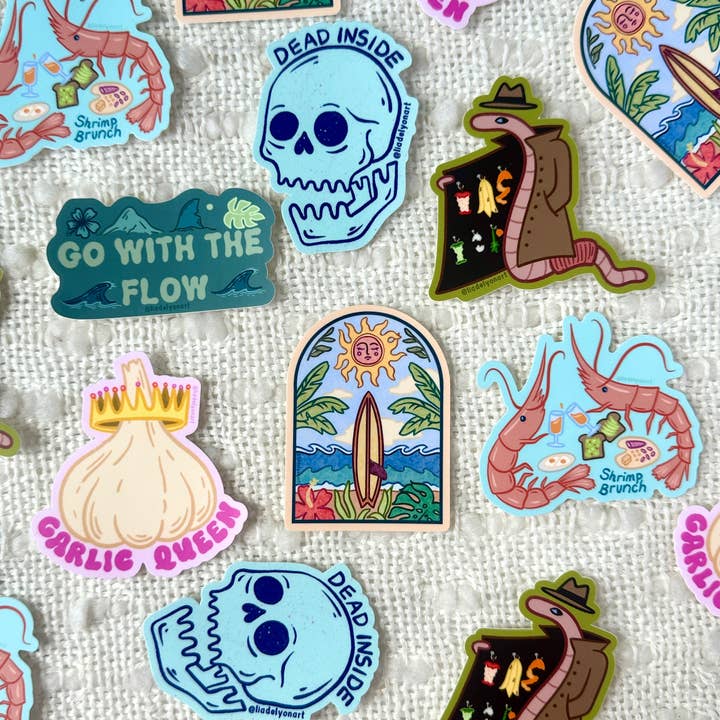 liadelyonart - Wholesale Sticker - Garlic Queen Vinyl Sticker, 3x2.85 in.1