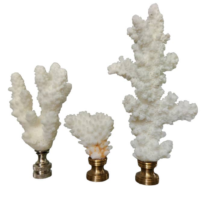 Coral Lamp Finial, Small for wholesale by White Tulip Boutique