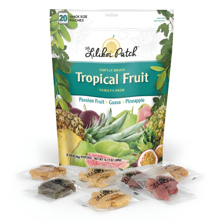 Tropical Real Fruit Snacks - Passion, Guava, Pineapple 20ct - 400g for wholesale by Nakihalani Farm