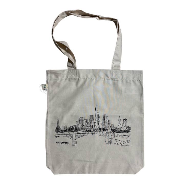 Frankfurt am Main mit Paperboat Baumwolltasche Tote Bag für den Großhandel von ilovemixtapes