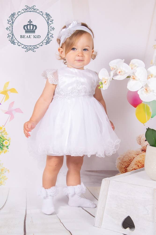 BEAU KiD – wholesale Clothing set – Baby – Spring/Summer Baby Lace Detail Christening Bodysuit 1230450