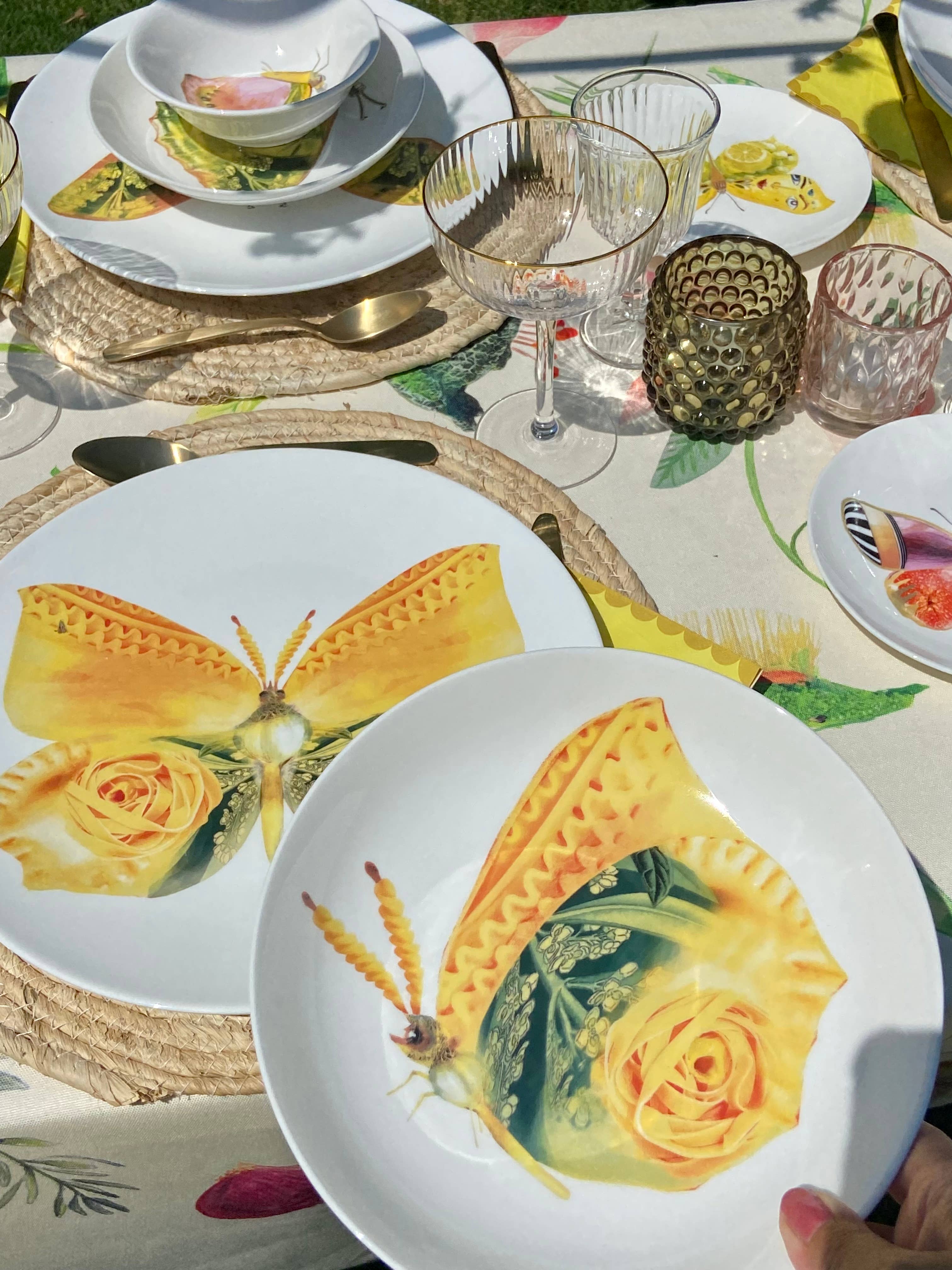 Bordy's - Vendita all'ingrosso Piatto - Set di 4 piatti maxi « La dolce vita di una farfalla »17