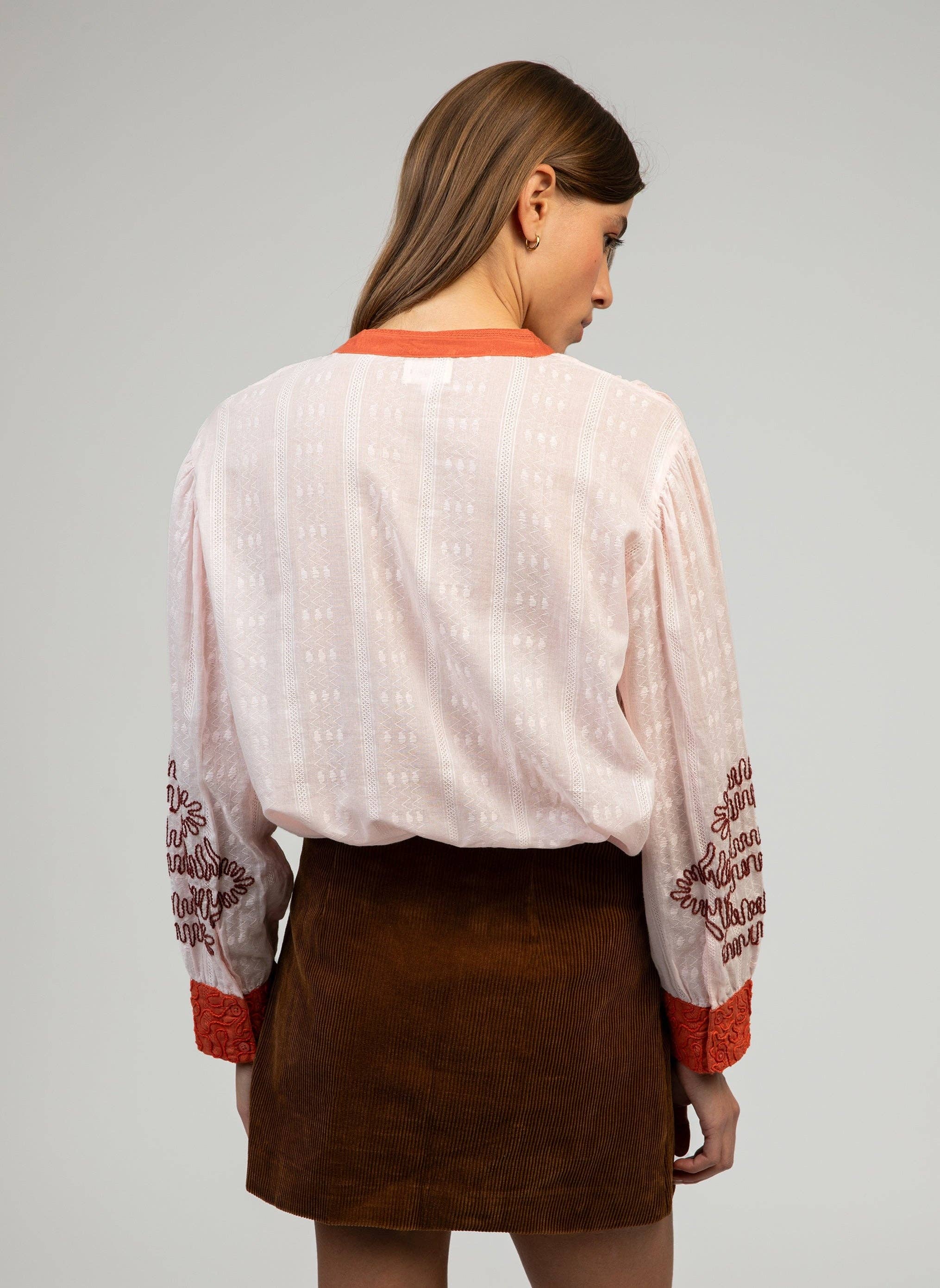 An'ge - Venta al por mayor Camisa con botones - Mujer - Blusa SISKA rosa5