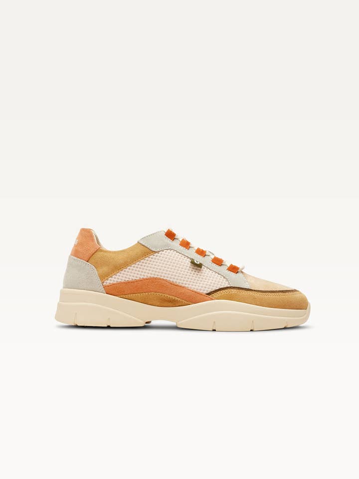 Laura Low Sneakers - Light Cream Beige Gray for wholesale by Odaje Sneakers