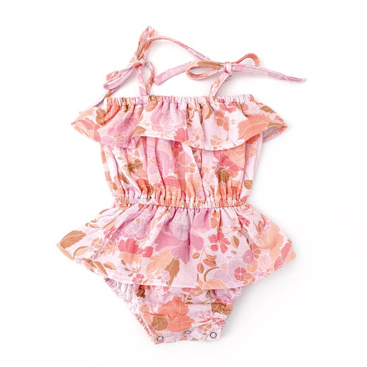 COTTON MUSLIN Ruffle Playsuit - ISLA for wholesale by With Love for Kids