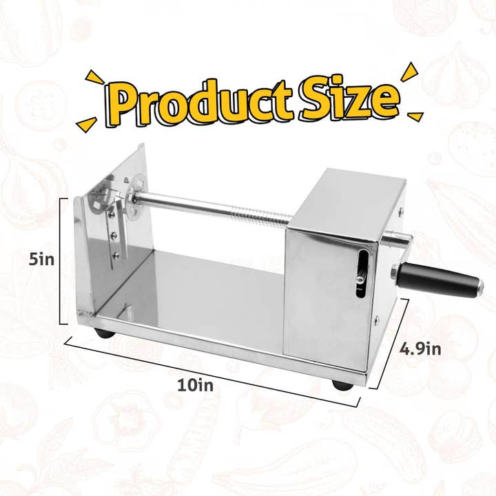 VIGOR - Wholesale Kitchen tool/gadget - Stainless Steel Potato Chip Cutter/Spiral Slicer Machine3