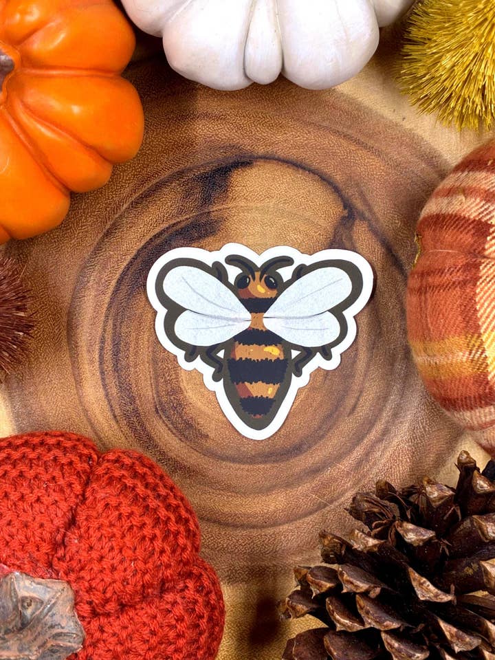 Bumble Bee Sticker for wholesale by Burning Branches Creatives