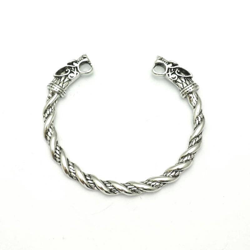 SALINA TRADING INC - Wholesale Cuff Bracelet - Viking Wolf Head Bracelet Fashion Jewelry for Men0