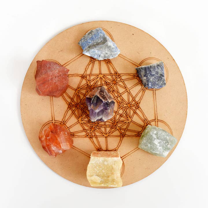 Soothing Crystals – Engroshandel Spirituelle sten og krystaller – 7 Chakra ru sten sæt, Chakra krystaller sæt,