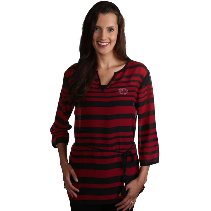 South Carolina Gamecocks Sheer Stripe Tunic for wholesale by Emerson Street Clothing Co Collegiate Shop