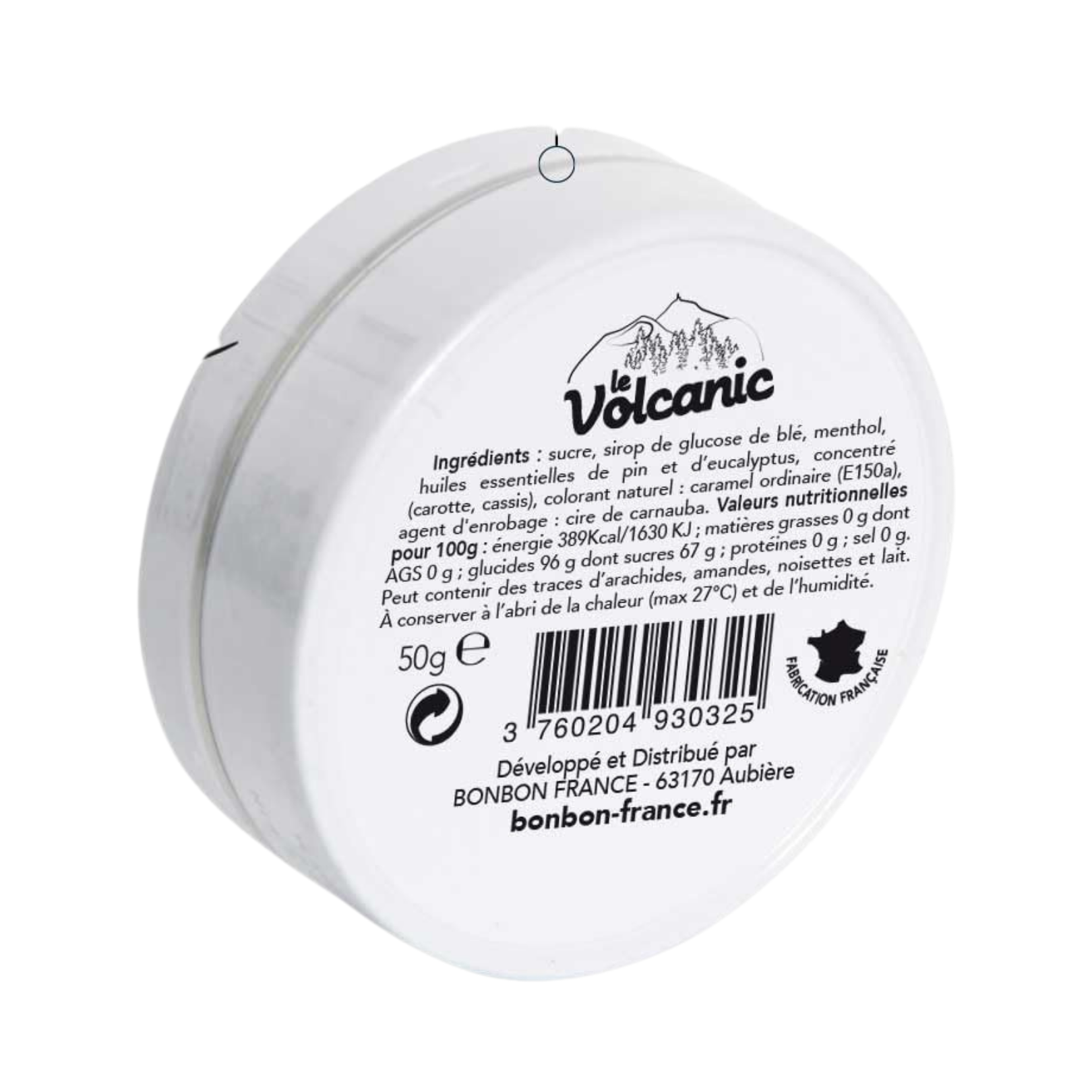 Bonbon USA France - Wholesale Hard Candy - Le Volcanic Pine Eucalyptus - French Gourmet Candy Tin1