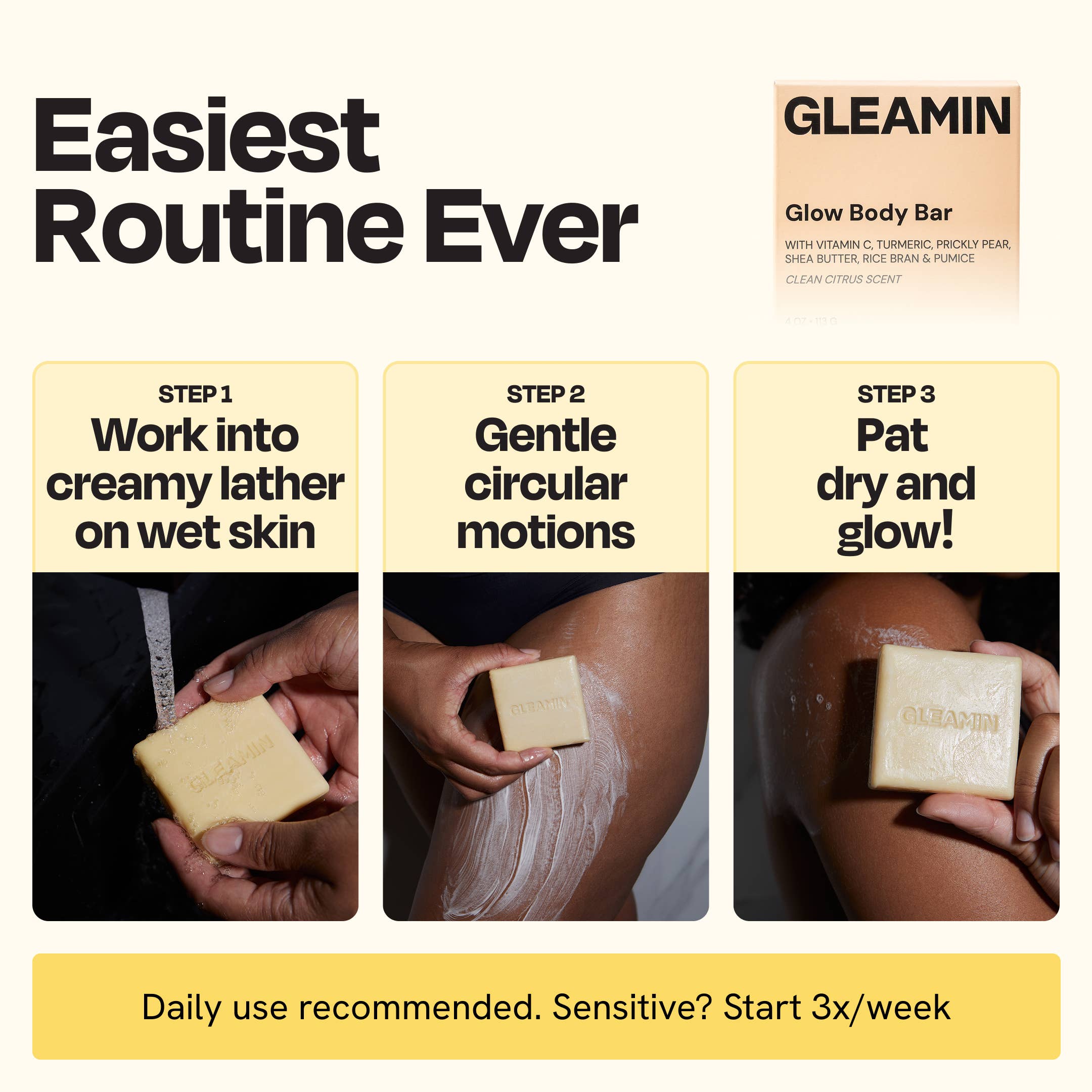Gleamin - Wholesale Bar Soap - Glow Body Bar8