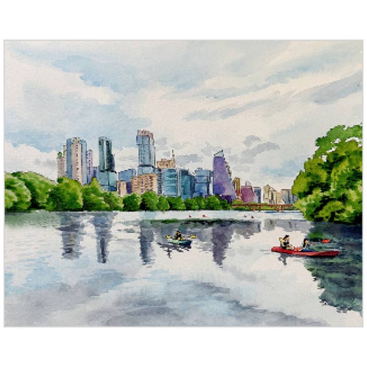 Horizonte da Cidade de Austin por atacado de Fiber & Brimstone