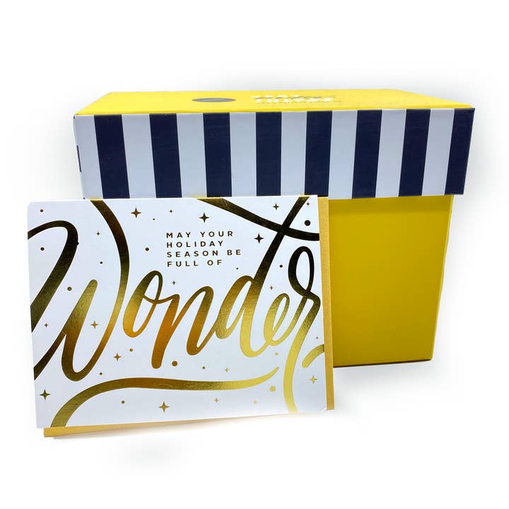 May your holiday season be full of WONDER for wholesale by Paisley Paper Co.