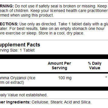 KAL - Wholesale Oral Supplement/Vitamin - Gamma Oryzanol Tablets 100 mg1