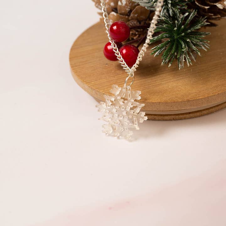 Frosted Snowflake ketting voor wholesale door Working Clasp