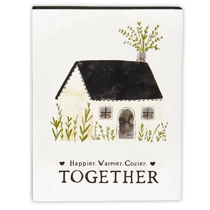 Faithworks by Creative Brands - Wholesale Sign - Chunky Block - Happier, Cozier