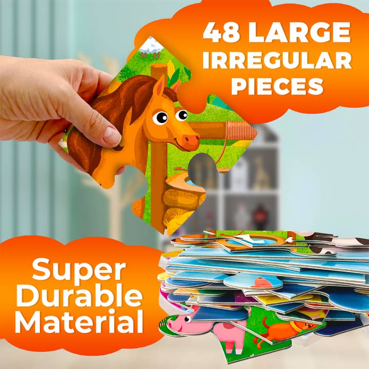 QUOKKA - Wholesale Puzzle - Kids - Giant Floor Puzzles for Kids 48 pieces | Farm2