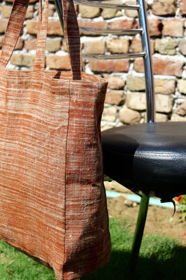 Eyda Homes - Wholesale Crossbody Bag - Unisex - Rust Embroidered Linen Shoulder Bag | Handmade Boho Gift Bag4