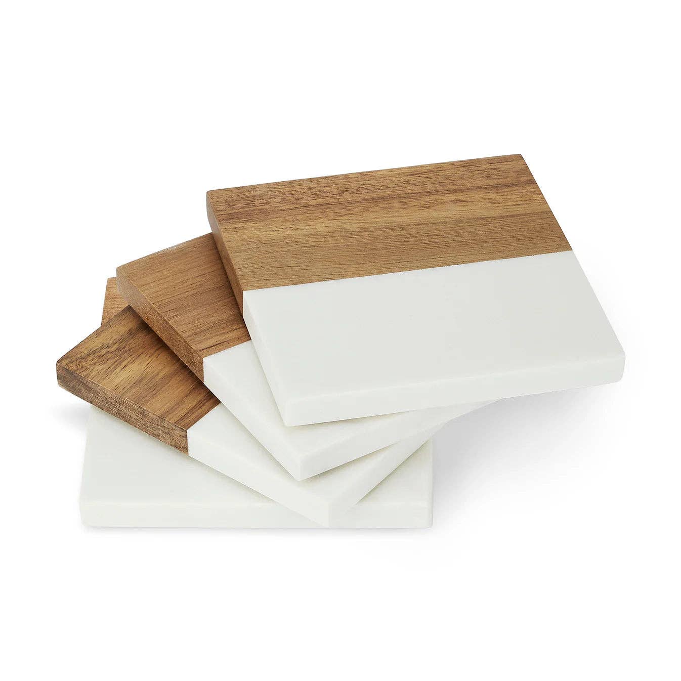 MakerFlo - Wholesale Coasters - Marble and Wood Coaster Set5
