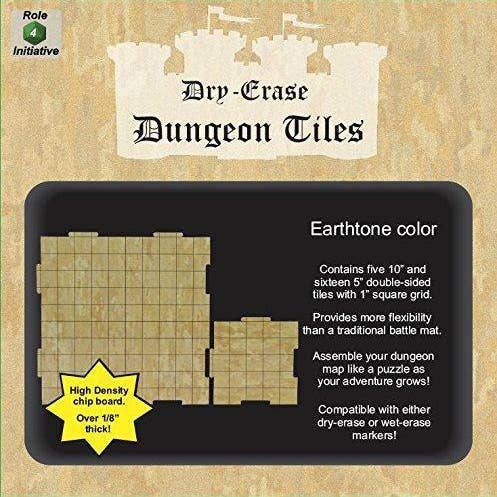 Role 4 Initiative - Wholesale Board Game - Dry Erase Dungeon Tiles, various colors, shapes, and sizes
