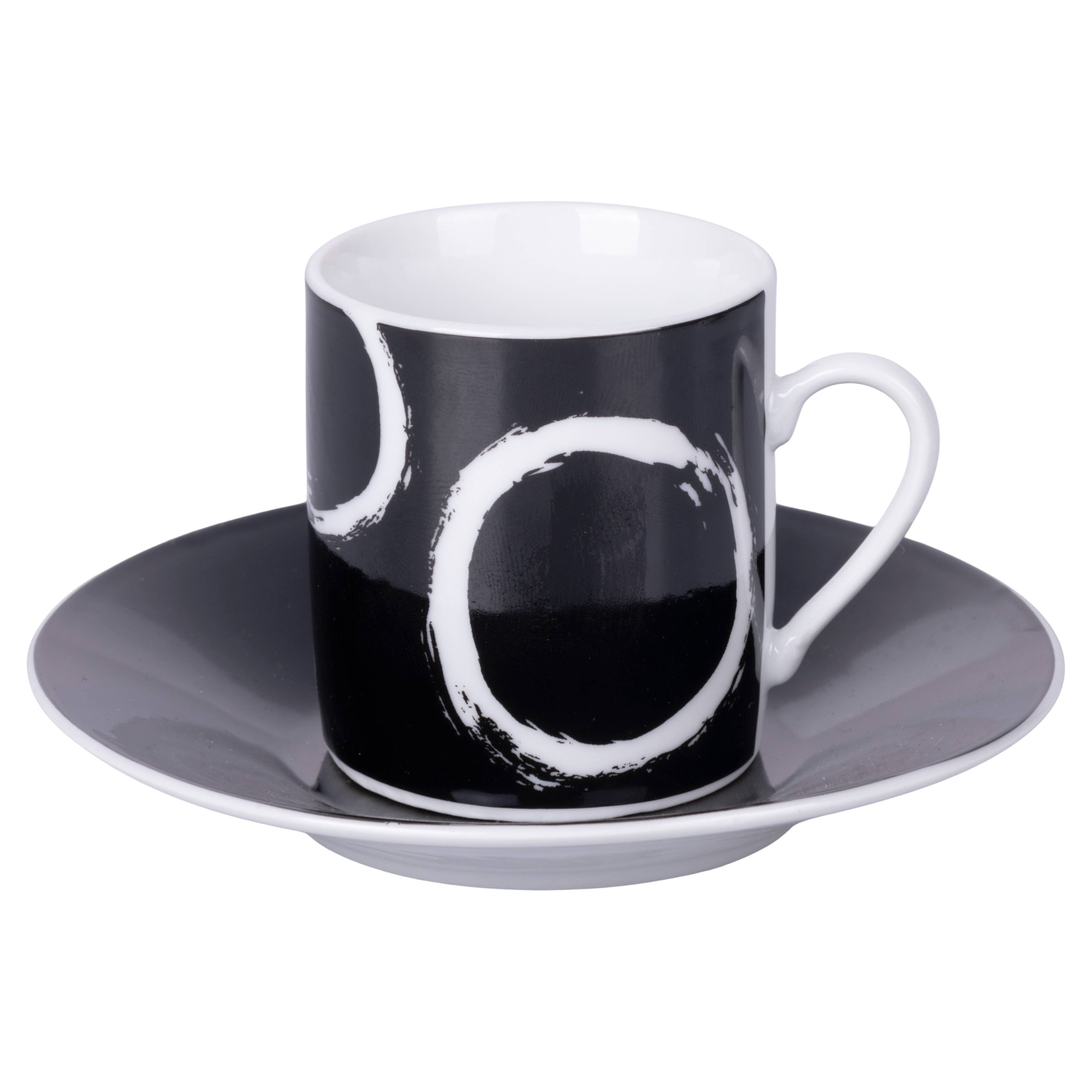 VdE Tivoli 1996 - Wholesale Coffee/Tea Cup - The Black Mood Set 6PCS Cups 90ML/saucer4