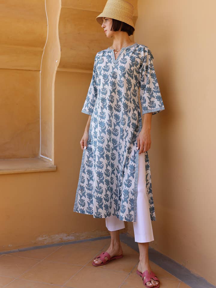 St. Barts Kaftan Blue for wholesale by Maison Marigold