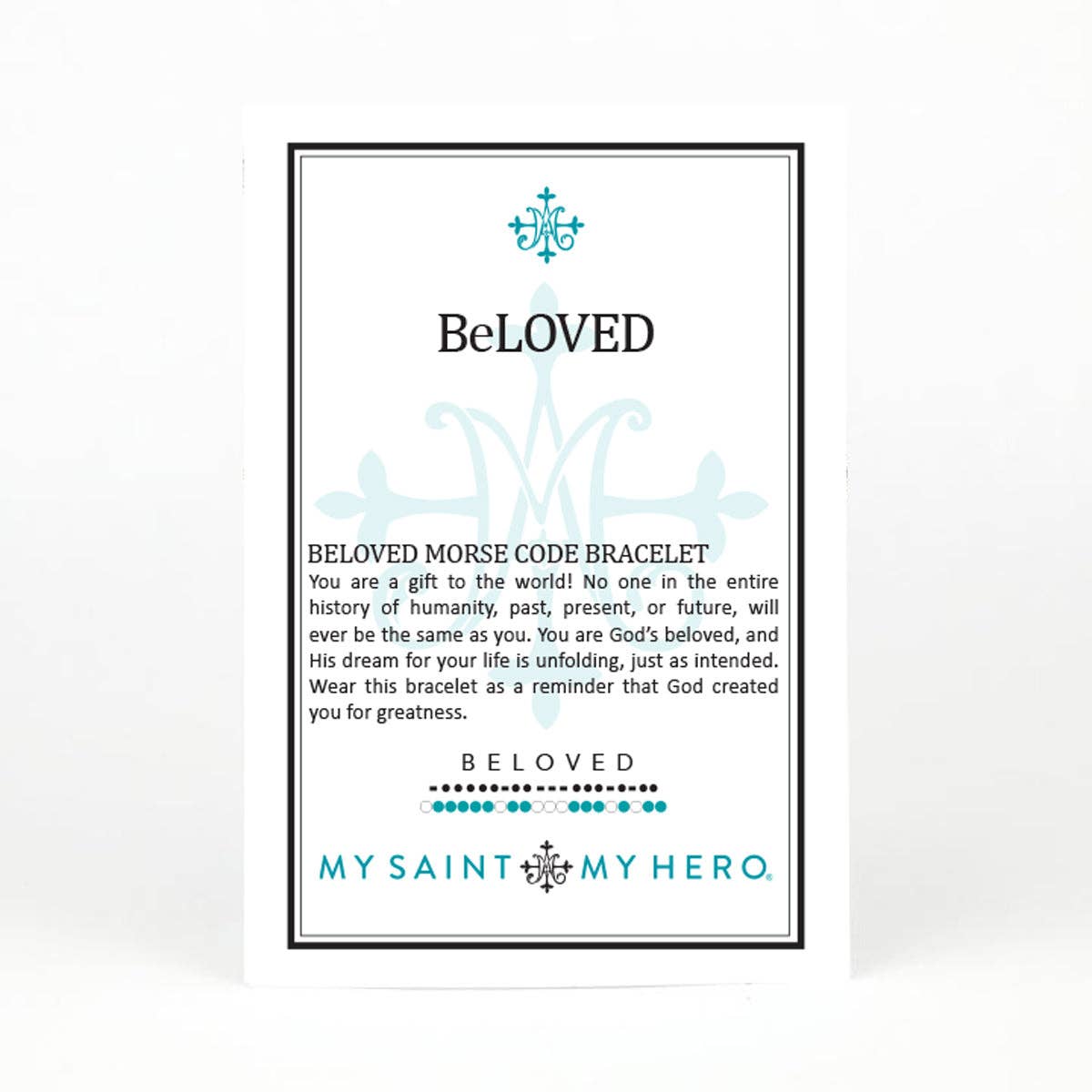 My Saint My Hero - Wholesale Beaded Bracelet - Beloved Morse Code Bracelet1