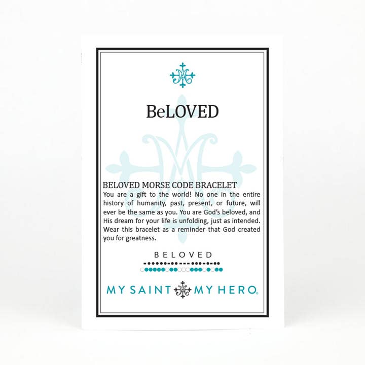 My Saint My Hero - Wholesale Beaded Bracelet - Beloved Morse Code Bracelet1