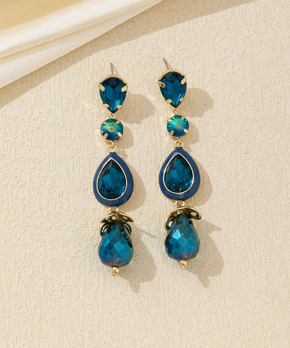 Blossom bijoux – wholesale Dangle earrings – Long drop crystal earrings – 26AHBOL0265