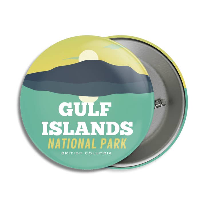Botón Pinback del Parque Nacional de las Islas del Golfo de Canadá para venta al por mayor de Canada Untamed