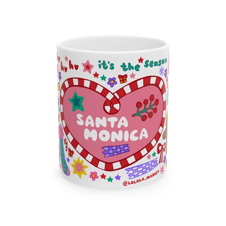 Holiday Mug - Santa Monica (11oz) for wholesale by LOLALA