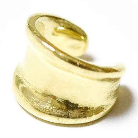 Eucalyptus Wide Earcuff (Gold plated) for wholesale by Chibi Jewels