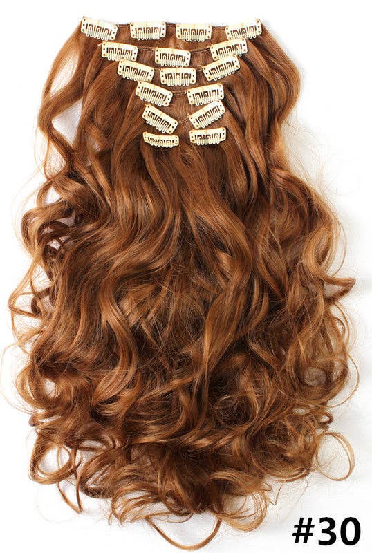 BrookPark Beauty – Großhandel Extensions – 7-teiliges Clip-In-Set für lange, lockige, hochtemperaturbeständige Seidenperücken4