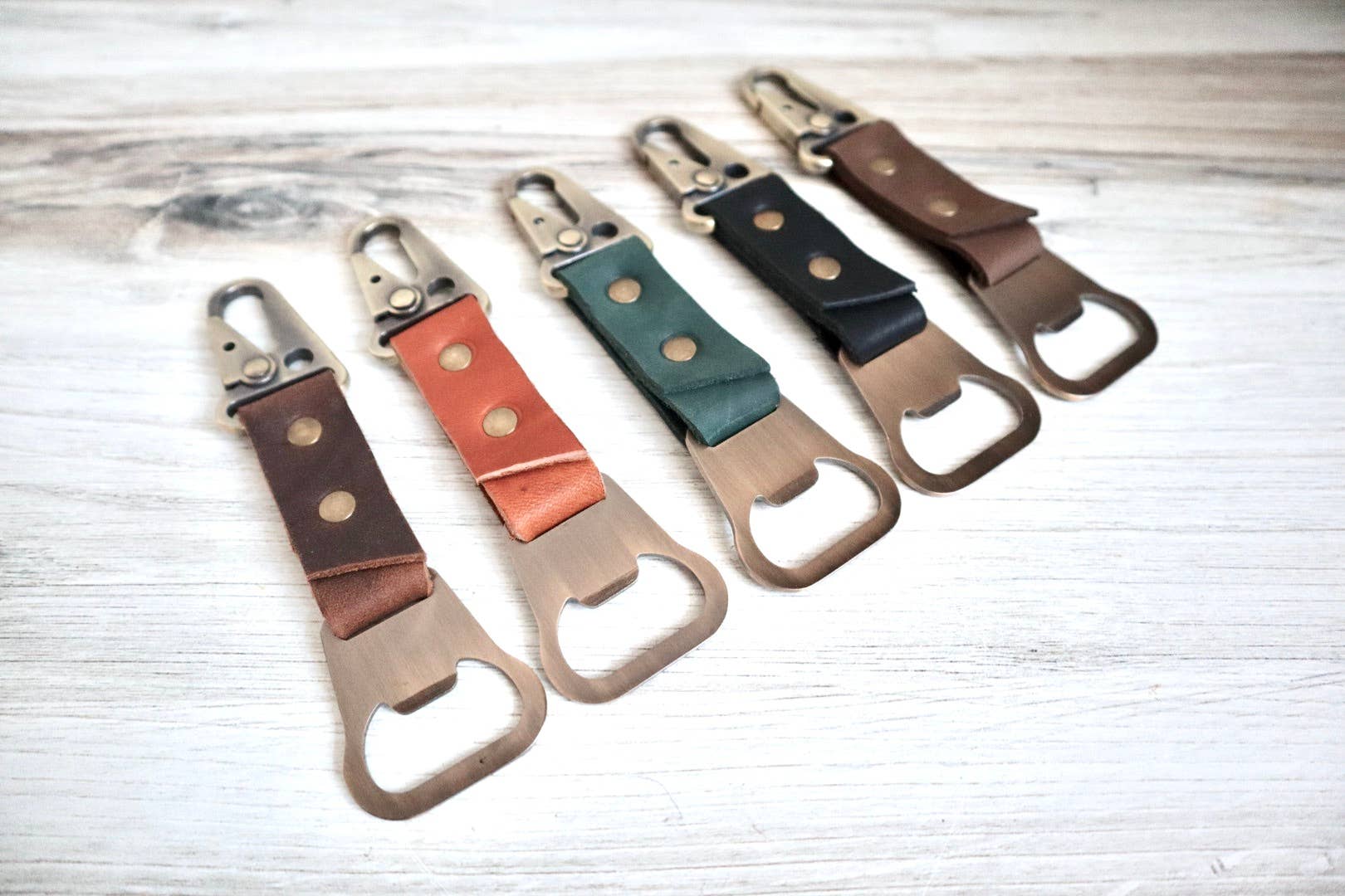 Blu Mountain Co - Wholesale Bottle/Wine Opener - Carabiner Leather Bottle Opener Keychain5