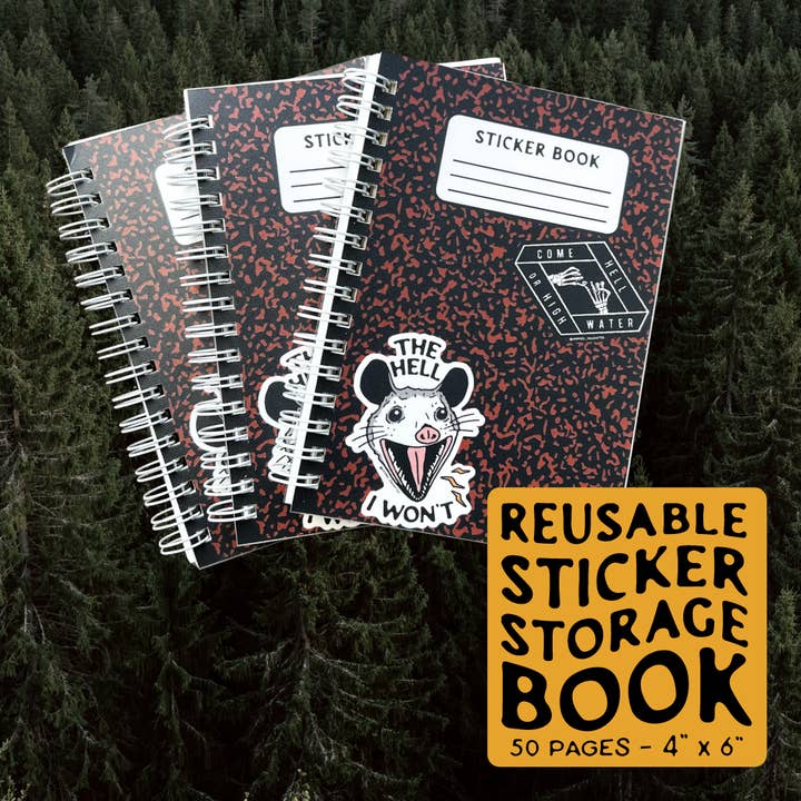 Sticker storage book for wholesale by Hippie’s Daughter