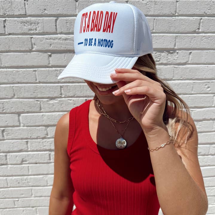 Social Statement - Wholesale Trucker Hat - Women's - It’s A Bad Day To Be A Hotdog Trucker Hat