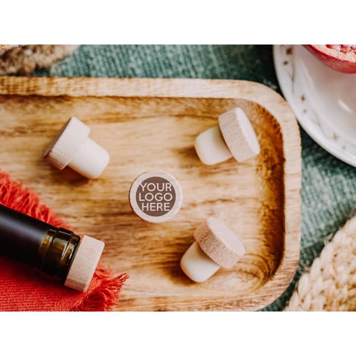 The Lillie Pad - Wholesale Wine Stopper - Custom Logo Engraved Wooden Wine Bottle Stoppers