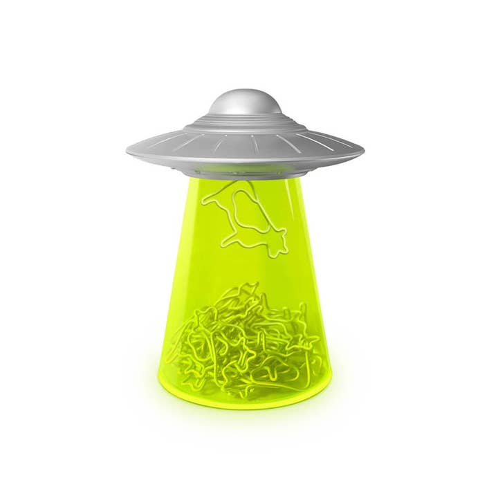 Fred & Friends - Wholesale Saucer - Filing Saucer - UFO Paperclip Dispenser with Cow Clips1